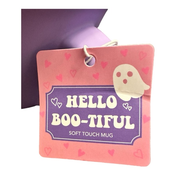 NWT Sunday Morning Purple Ghost Soft Touch Mug NEW - Picture 4 of 6